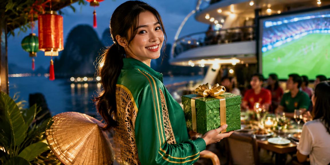 Người hâm mộ bóng đá tại Hạ Long Bay theo dõi kèo cược trên điện thoại