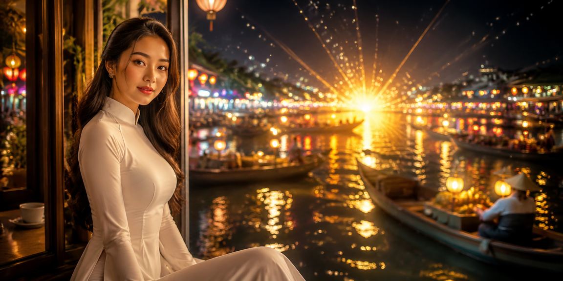 Người phụ nữ mặc áo dài tại Nha Trang vui vẻ với trải nghiệm casino trực tuyến
